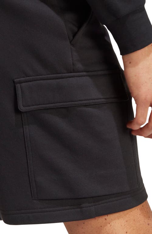 Shop Adidas Originals Adidas Essentials Fleece Cargo Shorts In Black