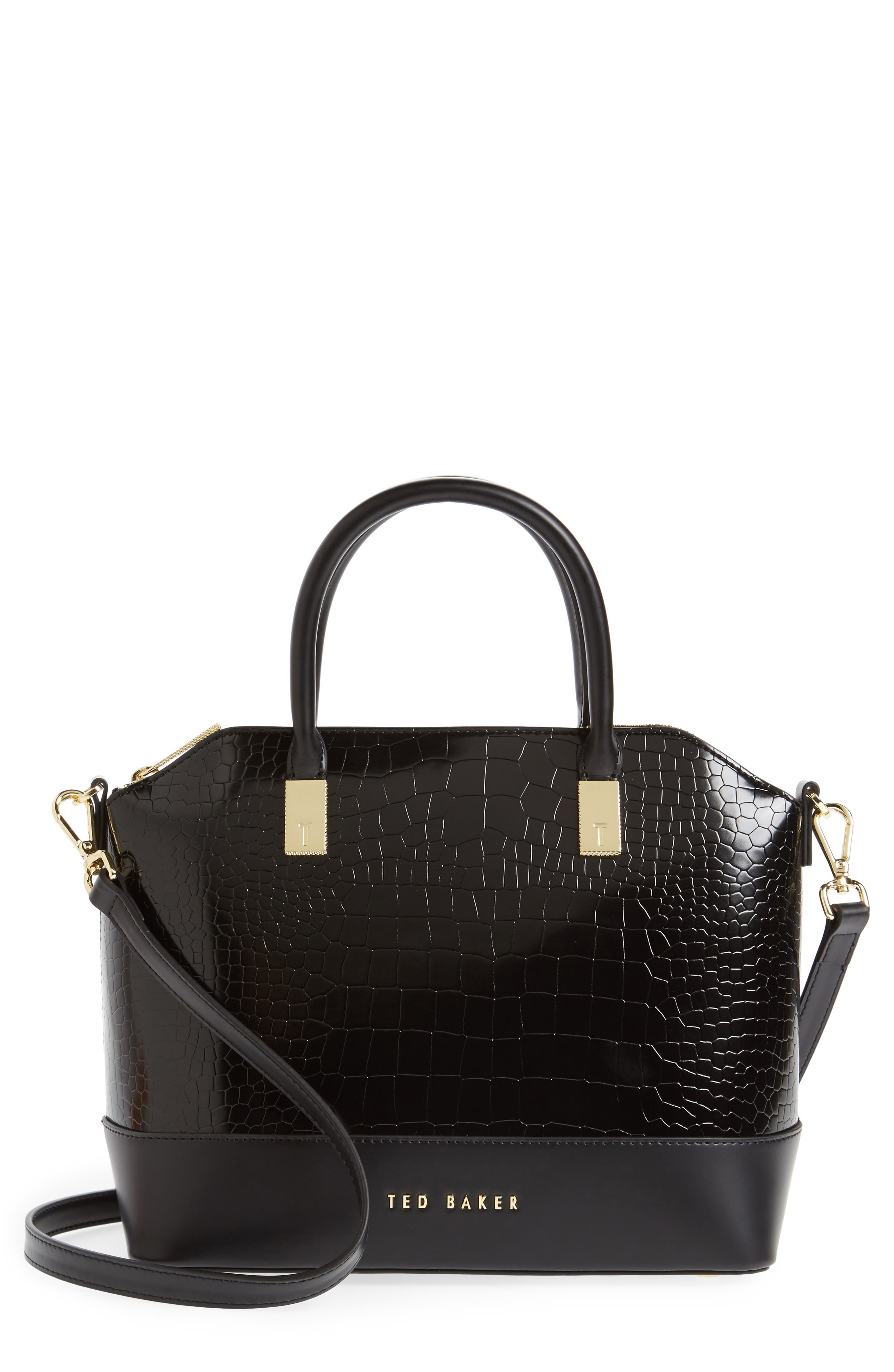 Ted Baker London Camilee Croc Embossed Leather Top Handle Tote Nordstrom