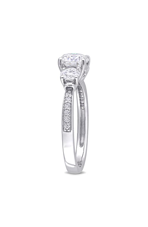 Delmar Dew Created Moissanite Ring In White/white Gold