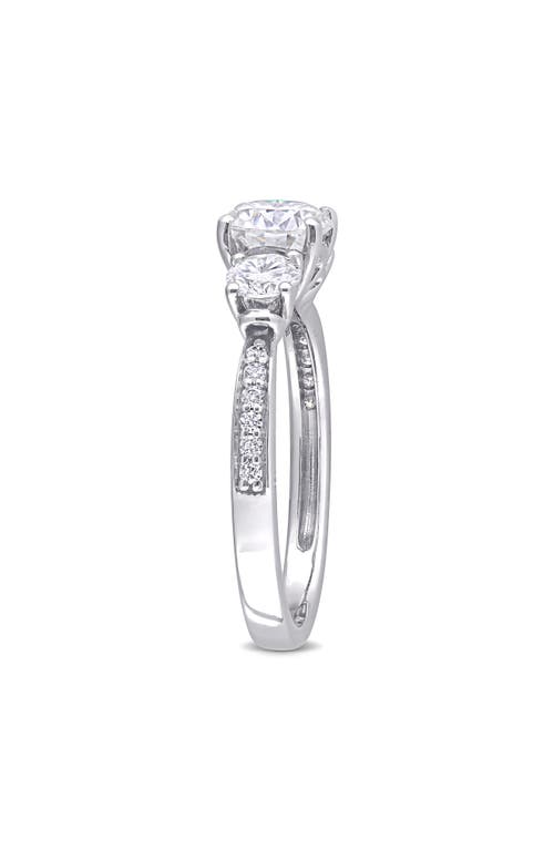 Shop Delmar Dew Created Moissanite Ring In White/white Gold