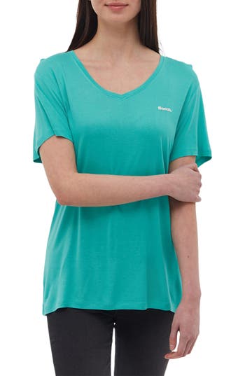 Shop Bench . Paignton V-neck T-shirt In Bright Teal