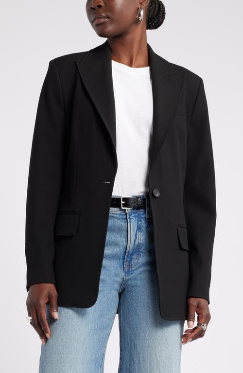 Nordstrom One-button Blazer In Black