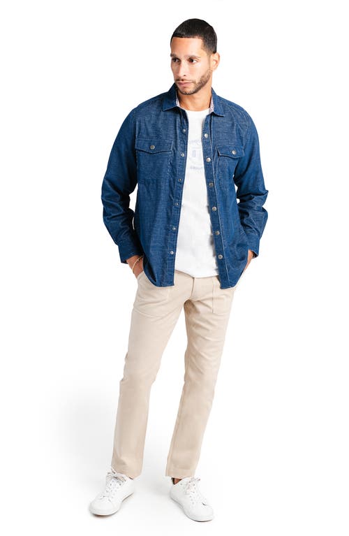 Brooklyn Brigade Denim Shirt Jacket In Navy