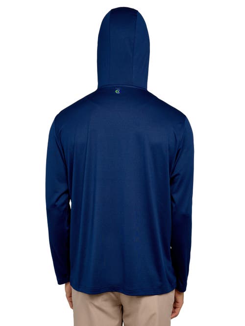 Construct Con.struct Melange Lightweight Performance Hoodie In Navy/blue
