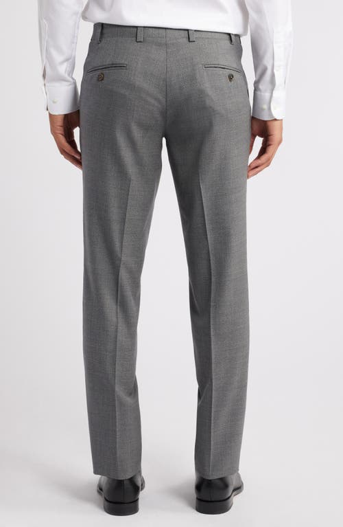 Shop Ted Baker London Jerome Trim Fit Soft Constructed Wool Dress Pants In Grey