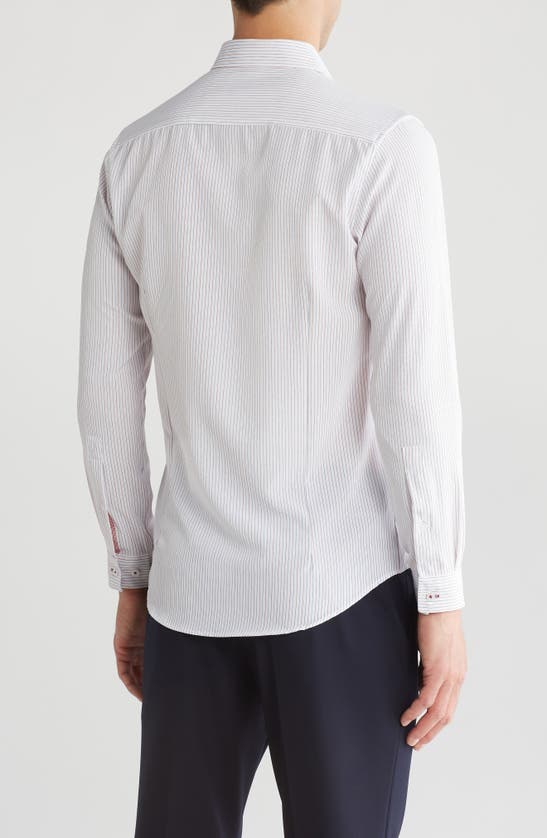 Shop C-lab Nyc Long Sleeve Stretch Shirt In White