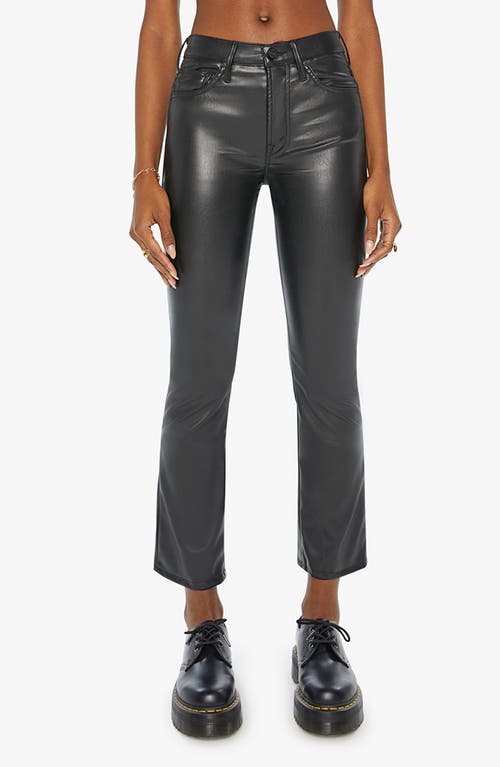 Shop Mother The Insider Flood Faux Leather Pants In Black - Black