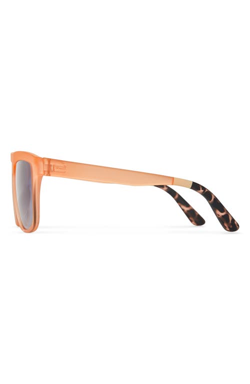 Toms Jett 58mm Shield Sunglasses In Peach Crystal Fade/blue
