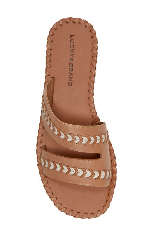 Shop Lucky Brand Zanora Slide Sandal In Tan/lamb Cbrspn