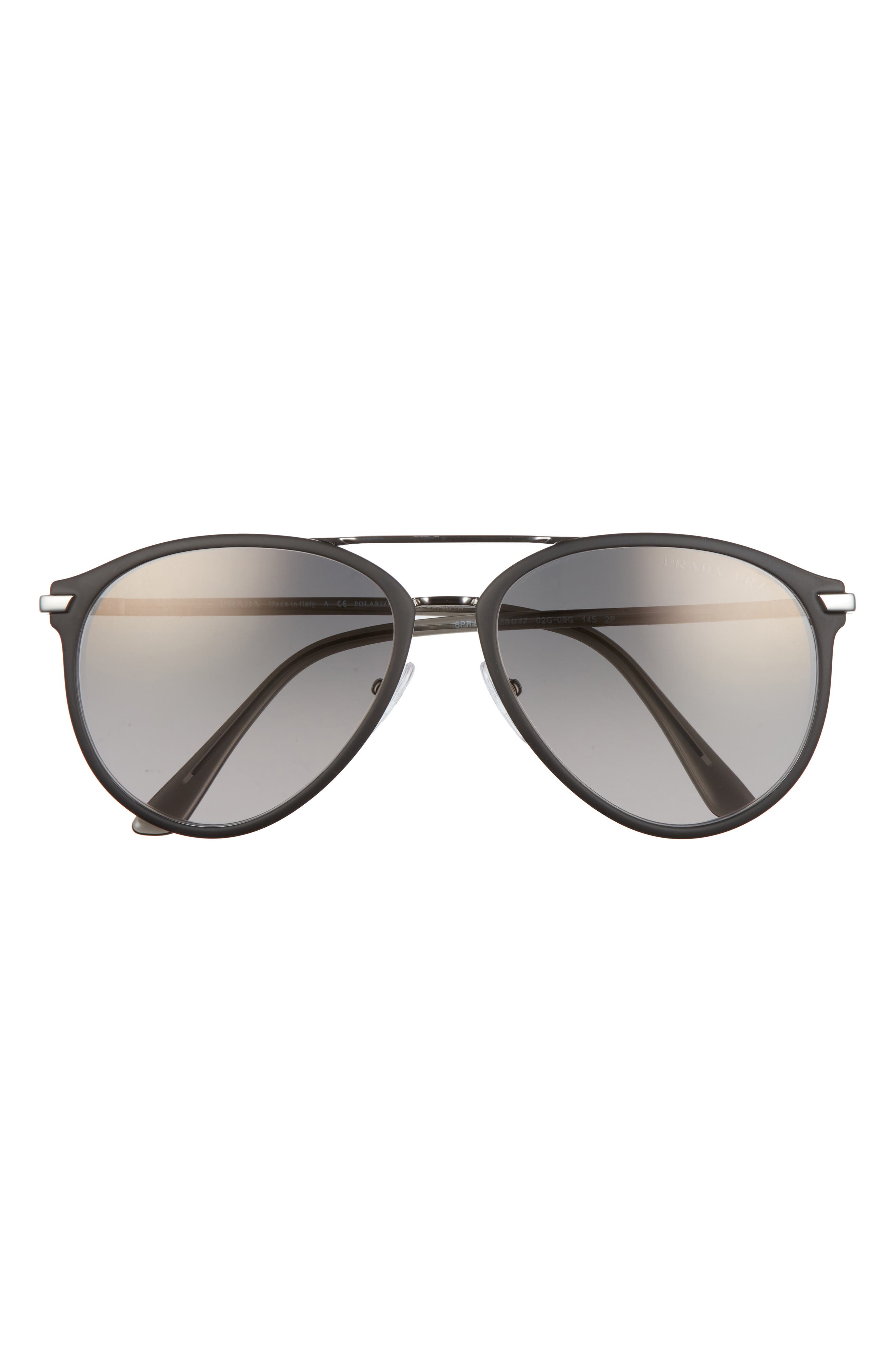 prada 59mm aviator sunglasses