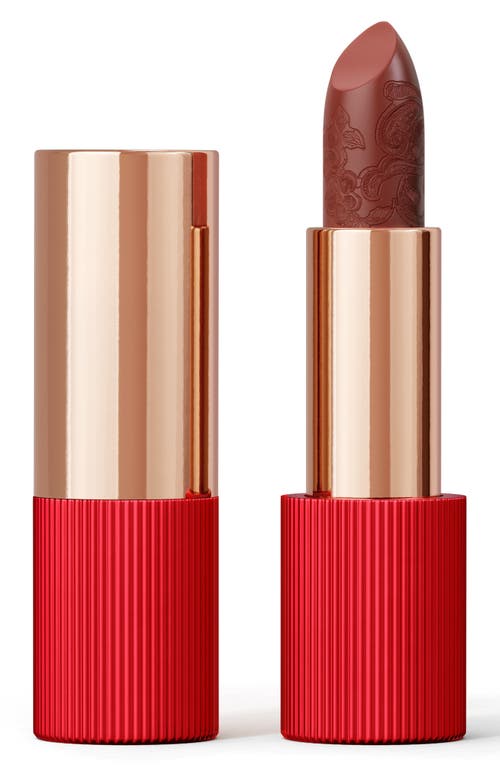 Refillable Matte Silk Lipstick in Terracotta Red