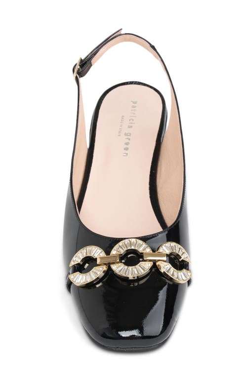 Patricia Green Aubrey Slingback Pump In Black Patent