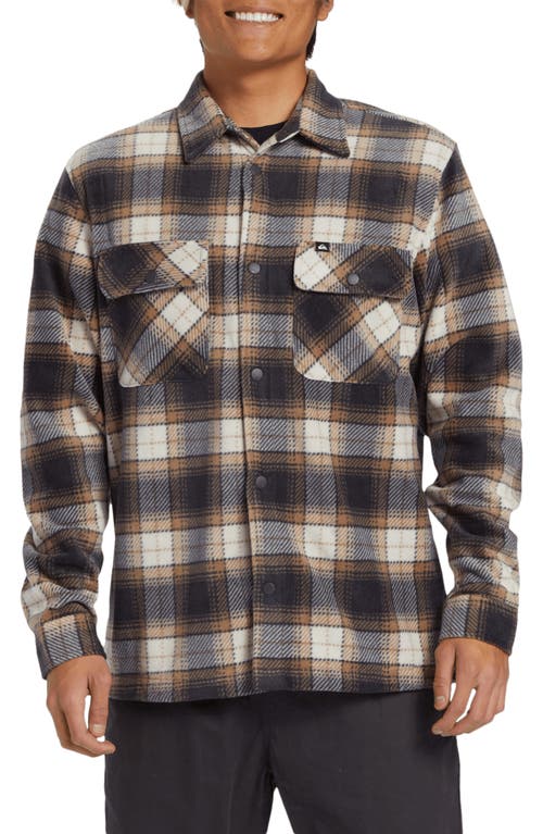 Shop Quiksilver Surf Days Print Fleece Overshirt In Portabella Print