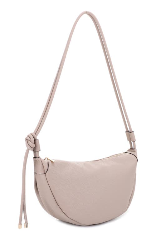 Mali + Lili Aria Recycled Vegan Leather Shoulder Bag In Light Taupe