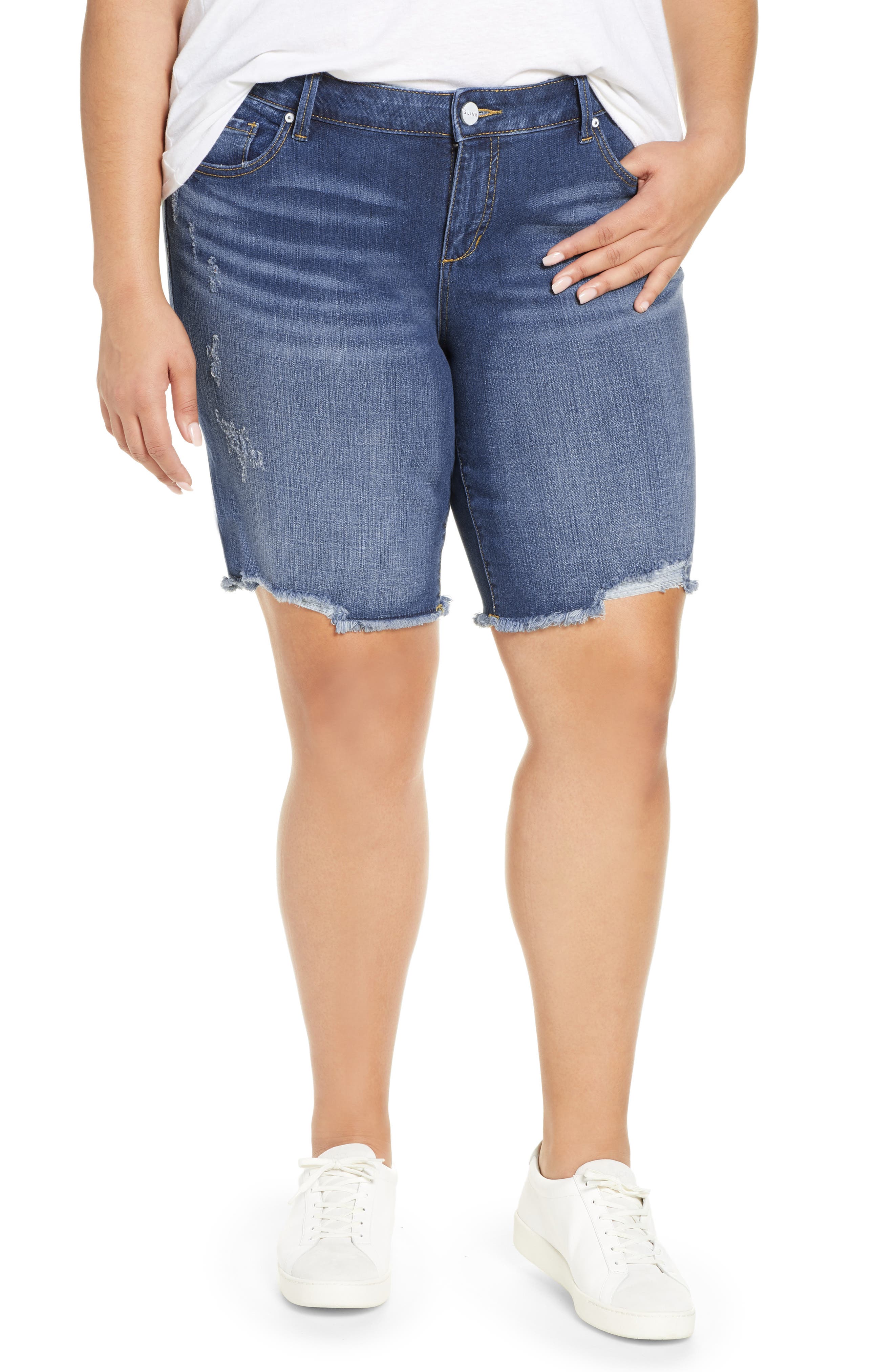 frayed bermuda shorts