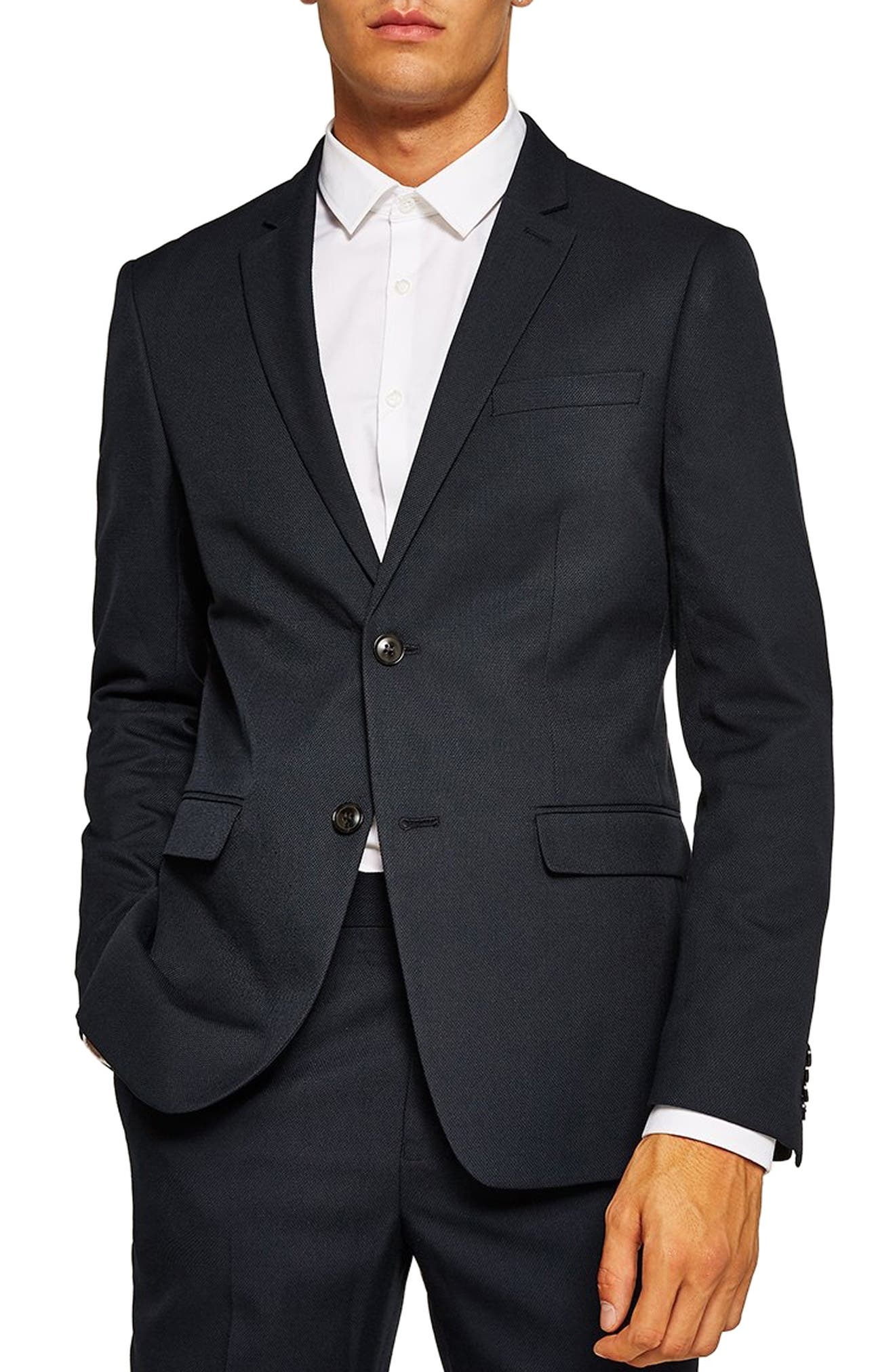 Cuekondy Mens Stylish Blazer Casual Solid Color Business Wedding Party Outwear Coat Suit Tops Classic Fit Sport Jacket