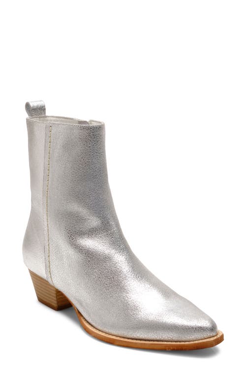 Bowers Embroidered Bootie in Silver