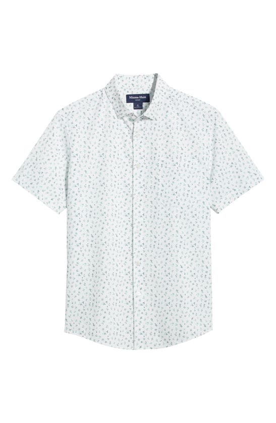 Mizzen + Main Leeward Trim Fit No-tuck Performance Button-up Shirt In White