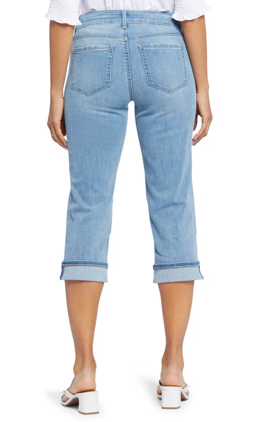 Shop Nydj Marilyn Roll Cuff Crop Capri Jeans In Lakefront