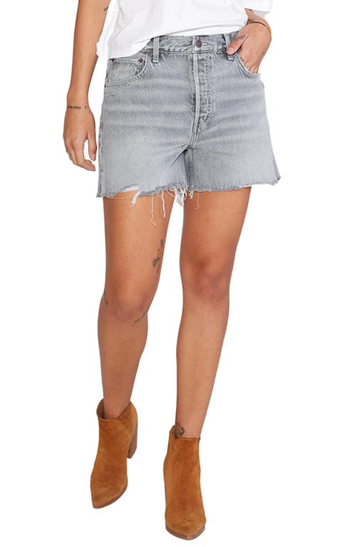 ÉTICA Haven Relaxed Cutoff Denim Shorts in Moonstone
