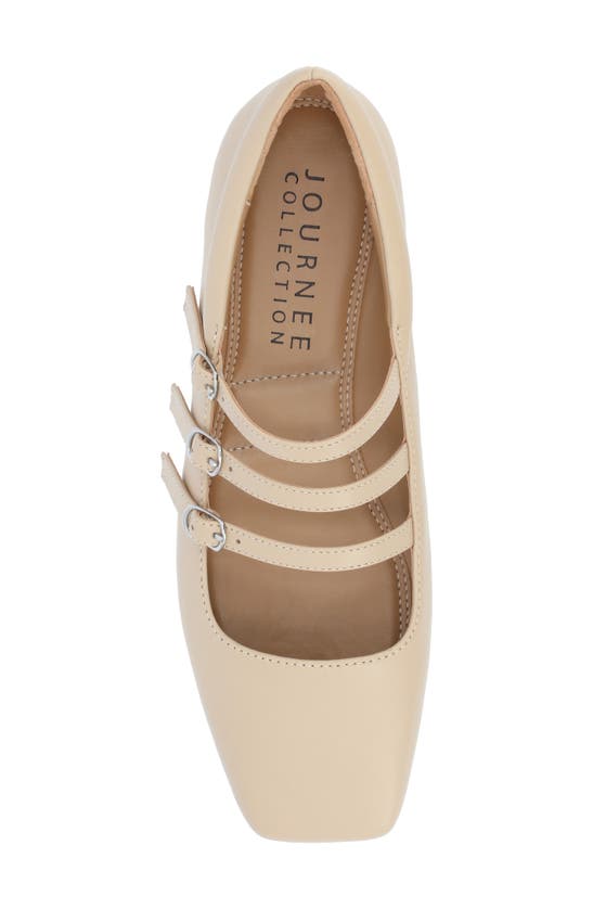 Journee Collection Darlin Multi Strap Mary Jane Flat In Beige