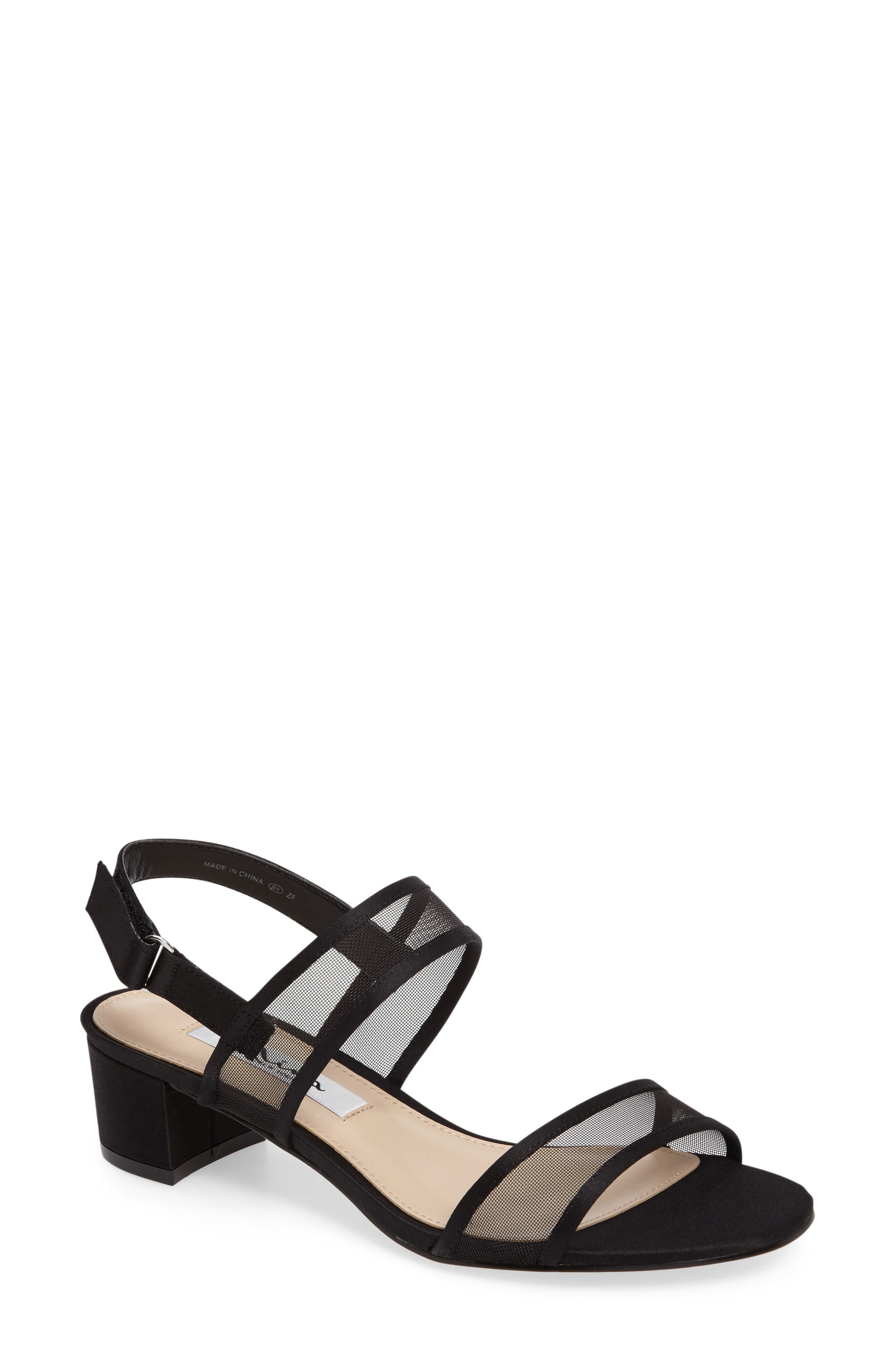 UPC 716142950805 product image for Women's Nina Ganice Mesh Strap Sandal, Size 9.5 M - Black | upcitemdb.com