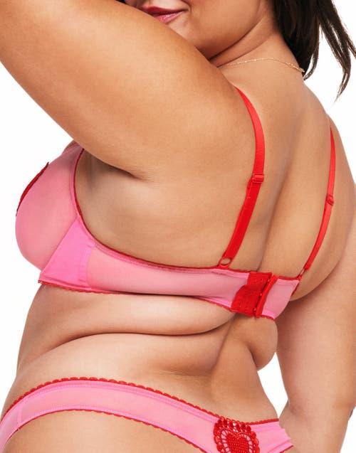 Shop Adore Me Alyshia Unlined Demi Bra In Medium Pink