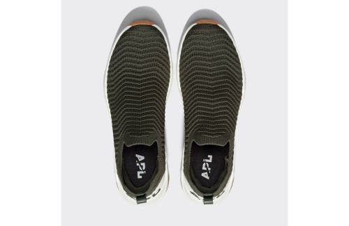 Shop Apl Athletic Propulsion Labs Techloom Traveler Slip-ons In Dark Army/ivory/gum