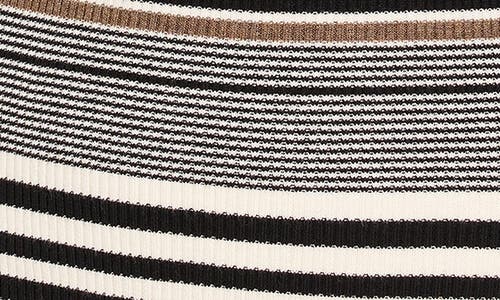 Shop Nic + Zoe Nic+zoe Stripe Rib Sweater In Black Multi