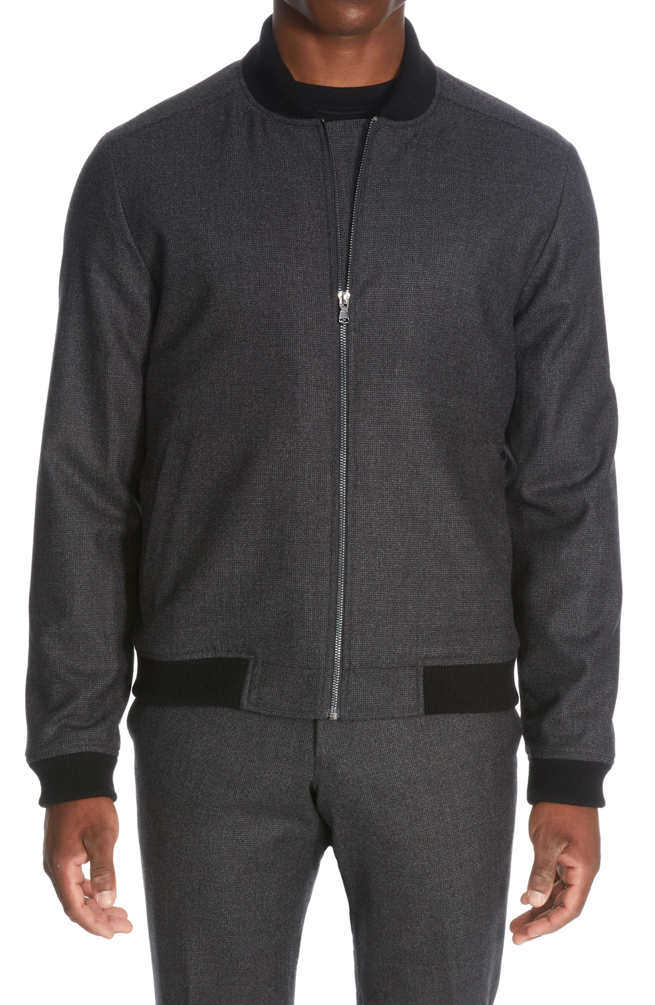 Jack Victor Stretch Wool Bomber Jacket Nordstrom