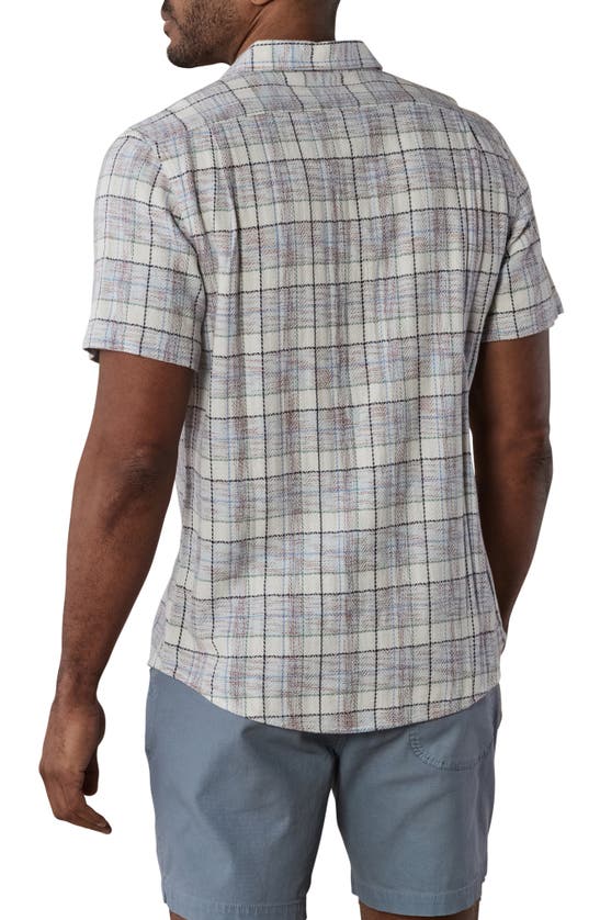 The Normal Brand Freshwater Short Sleeve Button-up Shirt In Clear Sky Plaid