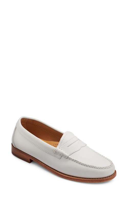 G. H.BASS Whitney Weejuns Penny Loafer White Soft Calf at Nordstrom,