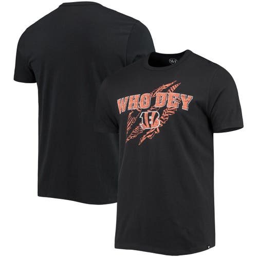 Men's '47 Black Cincinnati Bengals Franklin T-Shirt