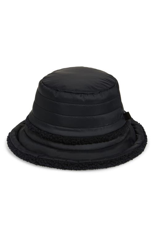 Shop Ugg(r) Uggfluff Reversible Faux Fur Bucket Hat In Black