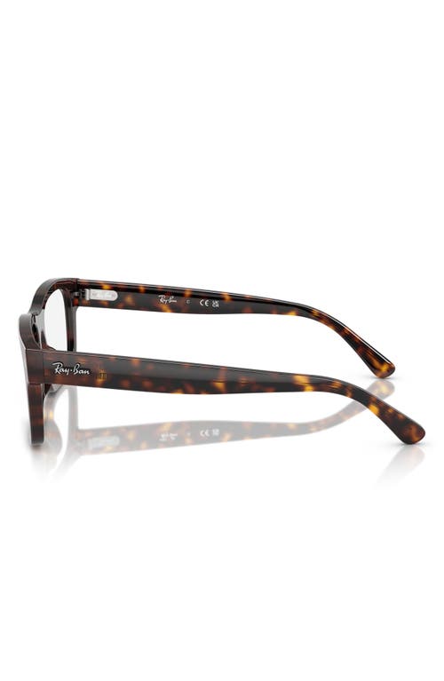 Ray Ban Ray-ban 54mm Rectangular Optical Glasses In Havana