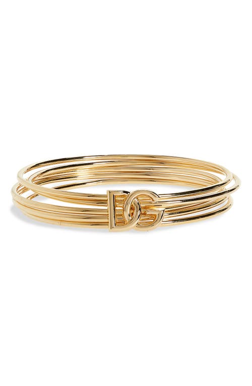 Dolce & Gabbana Dolce&gabbana Logo Bangle Bracelet In Gold