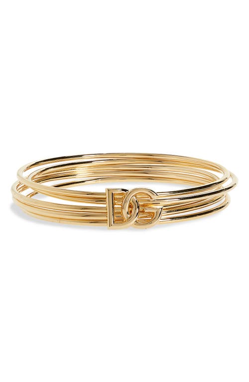 Logo Bangle Bracelet in Oro