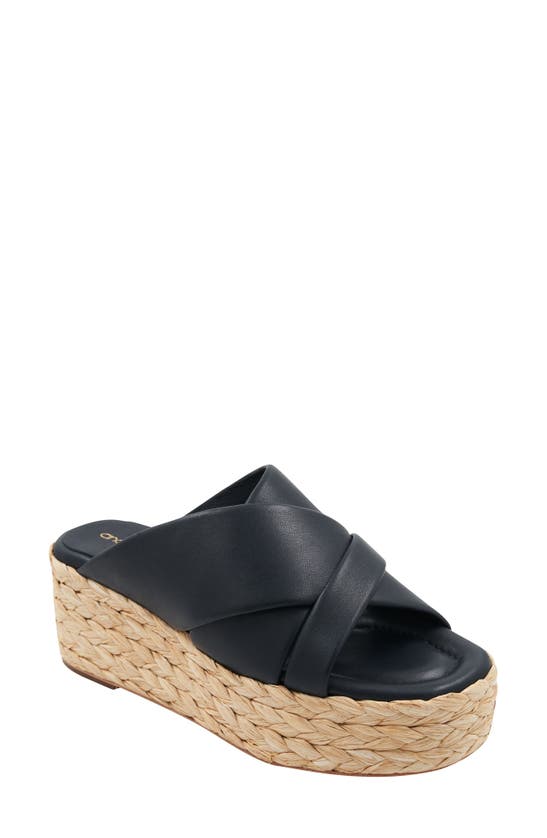 Andre Assous Calesa Wedge Sandal In Navy