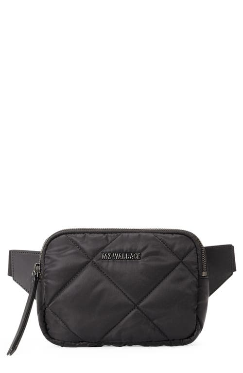Madison Quilted Belt Bag in Black