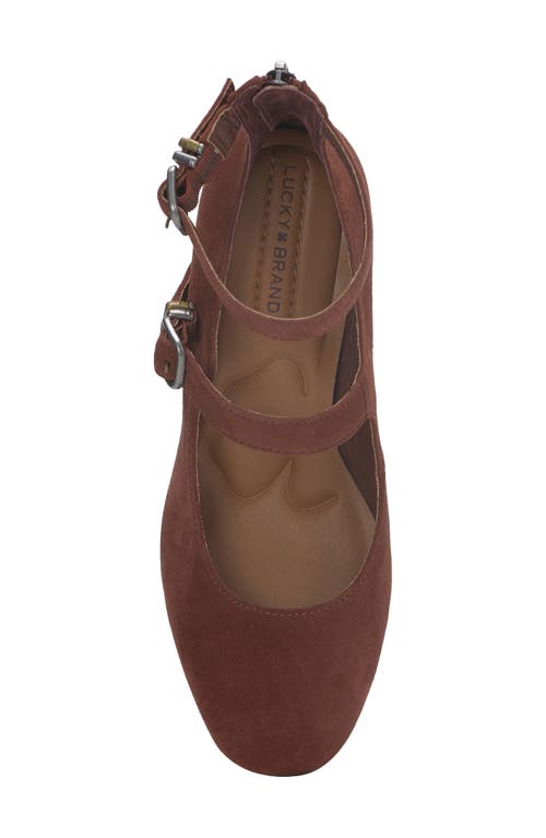 Shop Lucky Brand Cemli Ankle Strap Pump In Brownstone