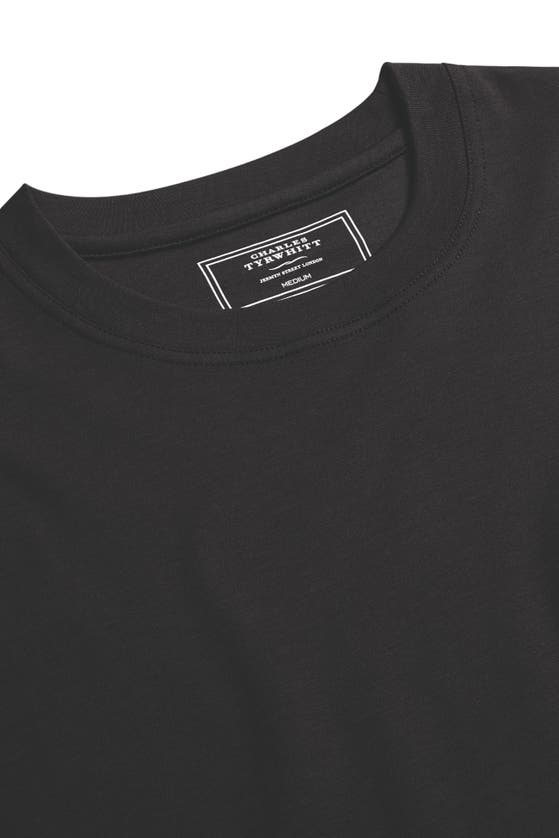 Shop Charles Tyrwhitt Cotton Jersey Short Sleeve Tyrwhitt Tee In Black
