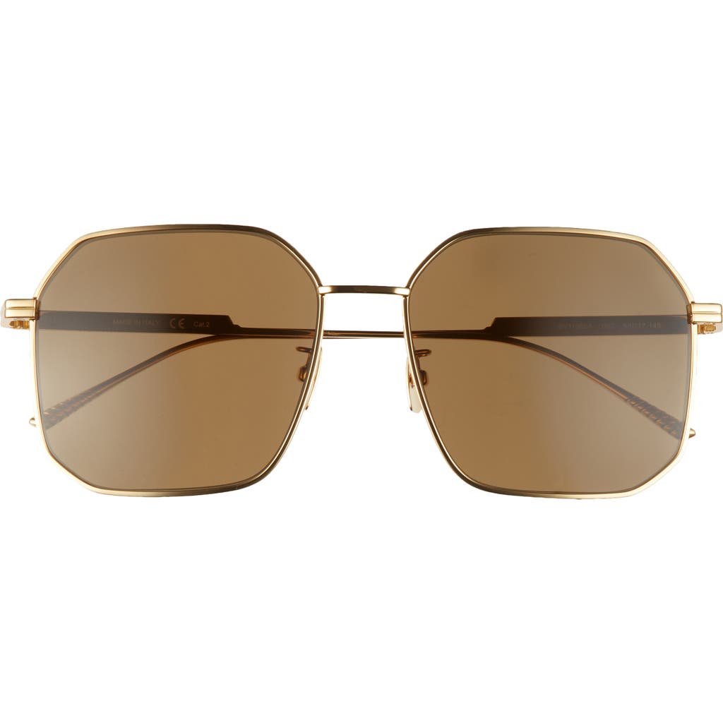 Bottega Veneta 58mm Square Sunglasses In Brown