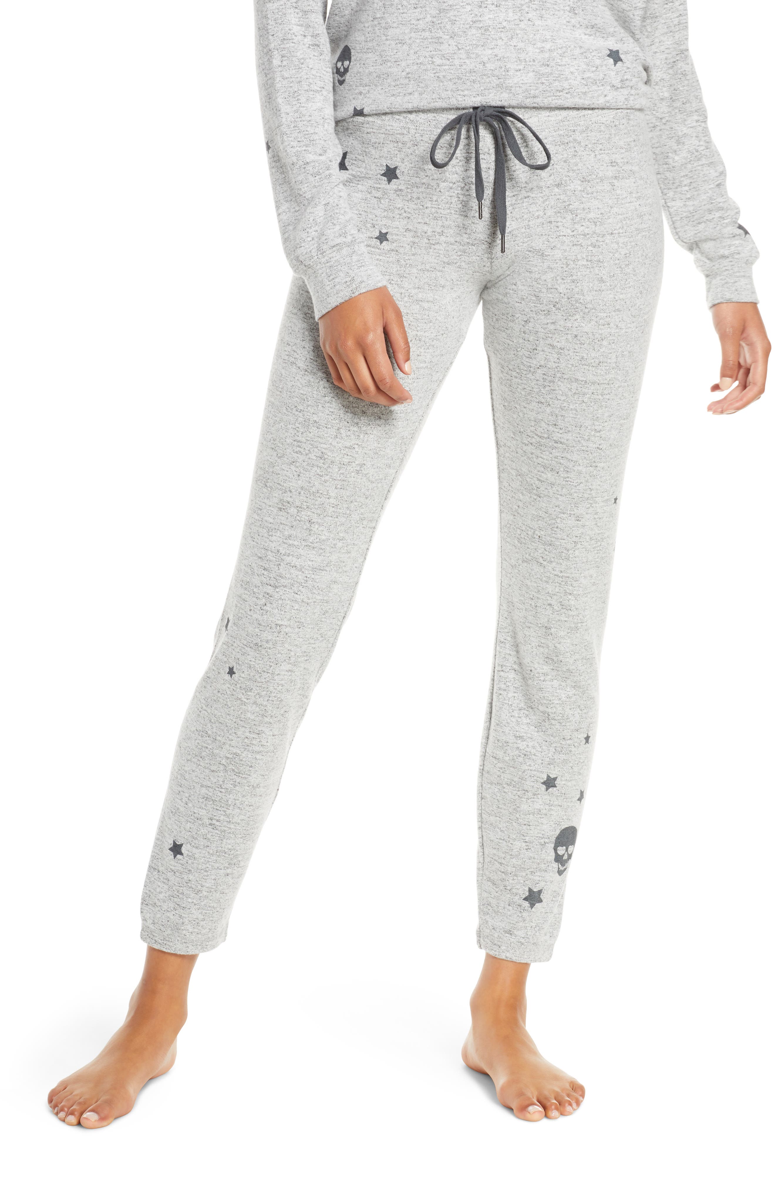 Pj Salvage Stars & Skulls Pajama Pants, Grey