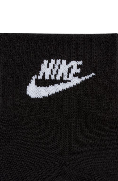 Nike Everyday Essential Ankle Sock 3 Pack In Black & White In Black/white