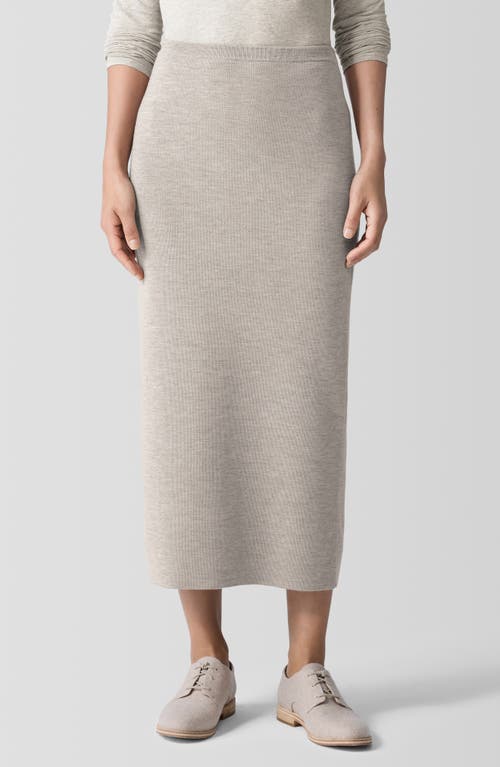 Eileen Fisher Cord Pencil Skirt in Dove 