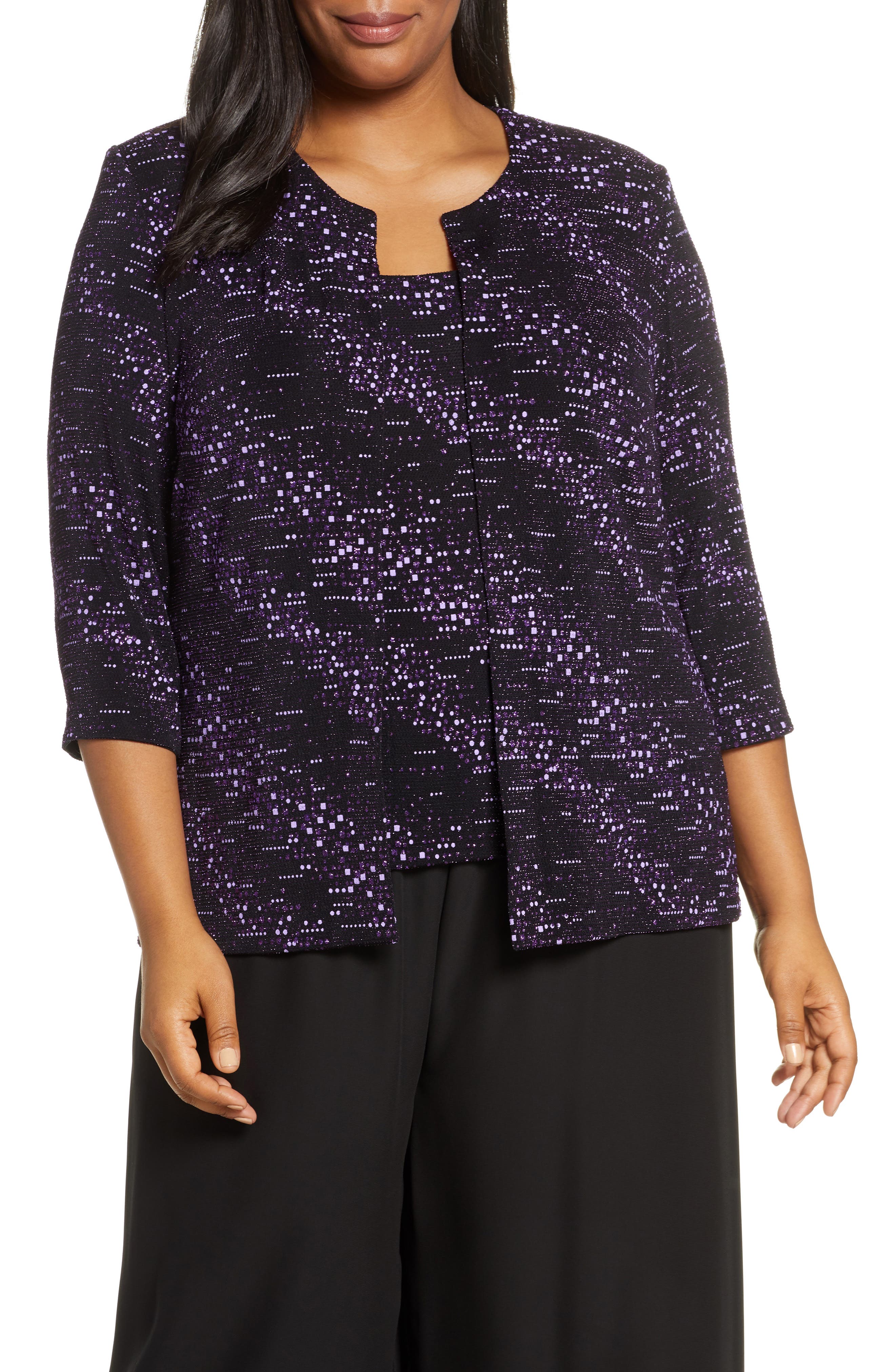 Alex Evenings Dot Print Twinset (Plus Size) Nordstrom