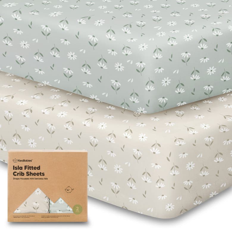 Shop Keababies Isla Fitted Crib Sheets In Daisies