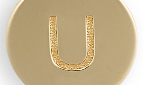 Meshmerise Initial Disc Charm Bracelet In Yellow-u