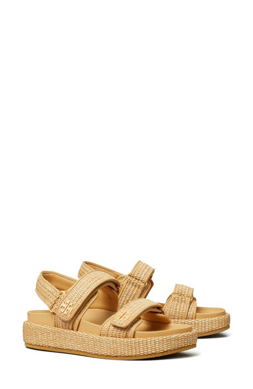 Tory Burch Kira Slingback Sport Platform Sandal In Natural Raffia