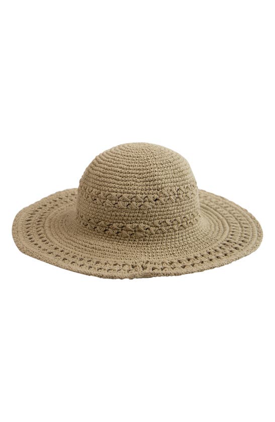 Shop San Diego Hat Crochet Wide Brim Hat In Tan
